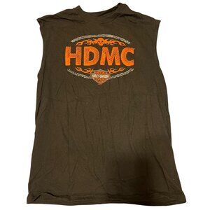 Harley-Davidson Mens Sleeveless HDMC / Panama City Beach Graphic T-Shirt Black L